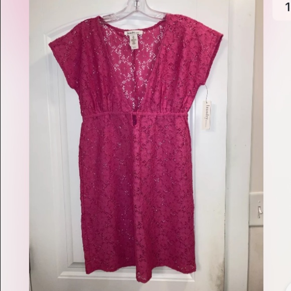 Laundry By Design Swim Cover Up Pink Sz XS NWT